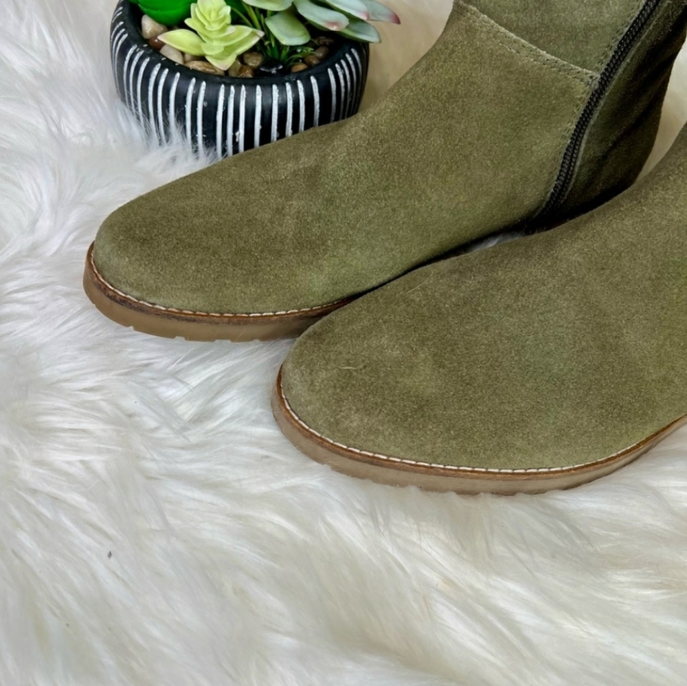 CORSO COMO Knee High Olive Suede OTK Boots, 10M Over The Knee High - Picture 7 of 7